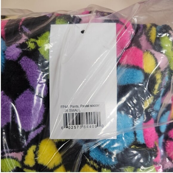 Girl Pajama Pants Sleepwear PJ Fleece Sleep Fuzzy Soccer Balls, Junior Small NWT - Picture 2 of 2